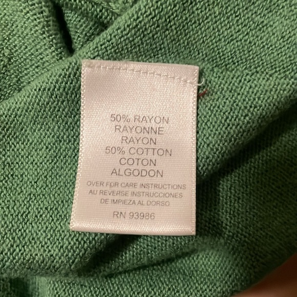 Green Half Sleeve Bolero Shrug Sweater 50s Style with Button Size Small - Picture 4 of 4